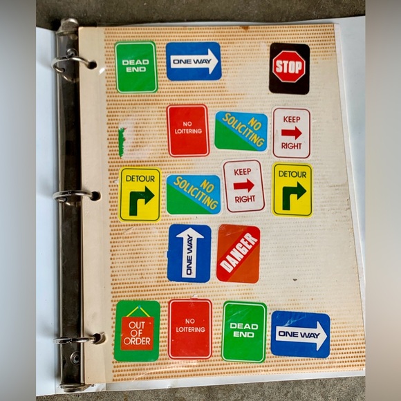 c. 1983 Vtg Hard Plastic 3 Ring Binder Sticker Collection Album - Picture 6 of 13